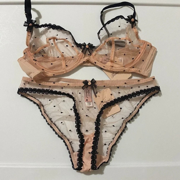 Agent Provocateur Poppie Pink 2-piece Set: Bra 34C/ Brief AP2 Small - Picture 10 of 12
